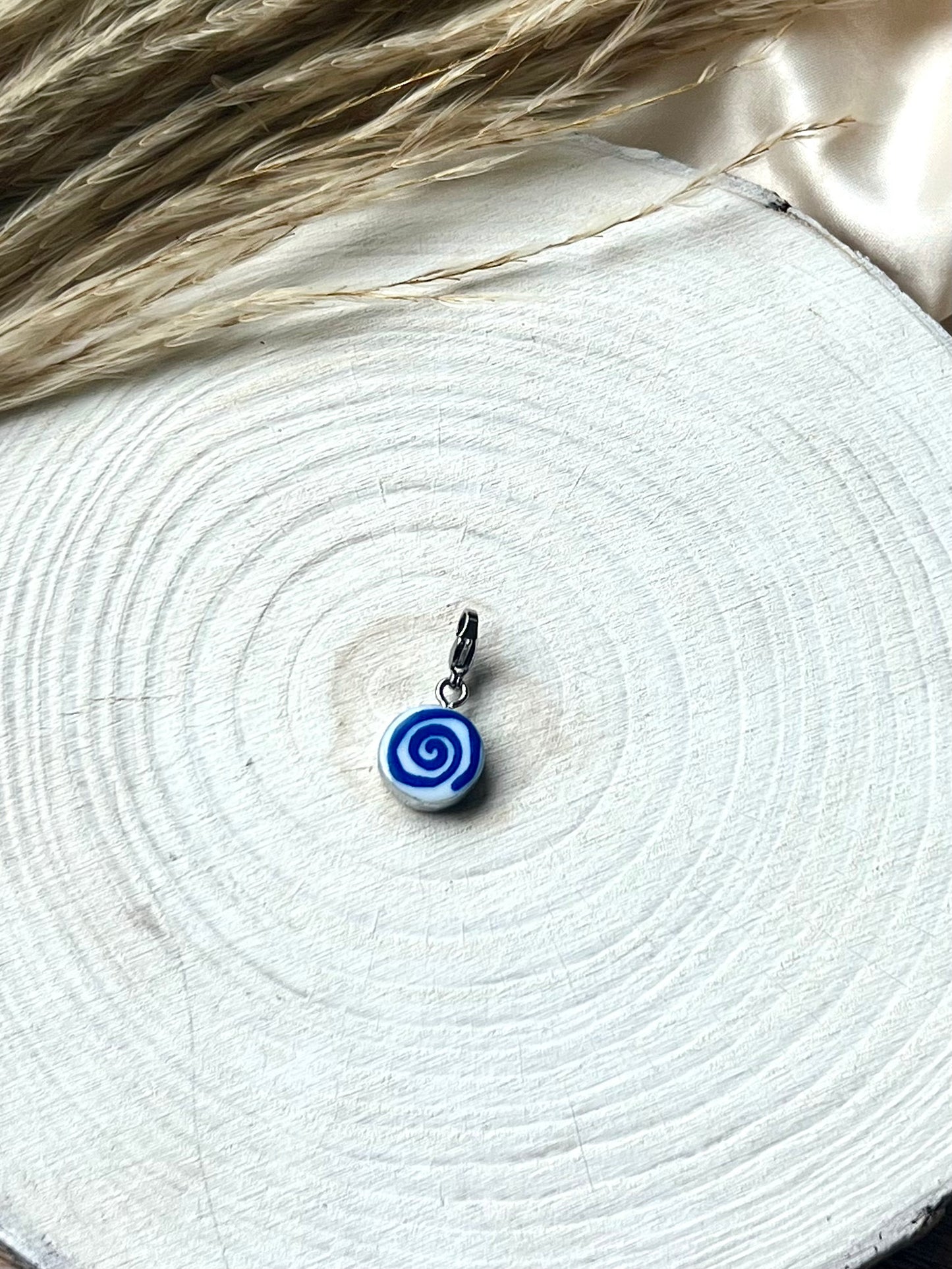 Hand painted charms - Silver sides
