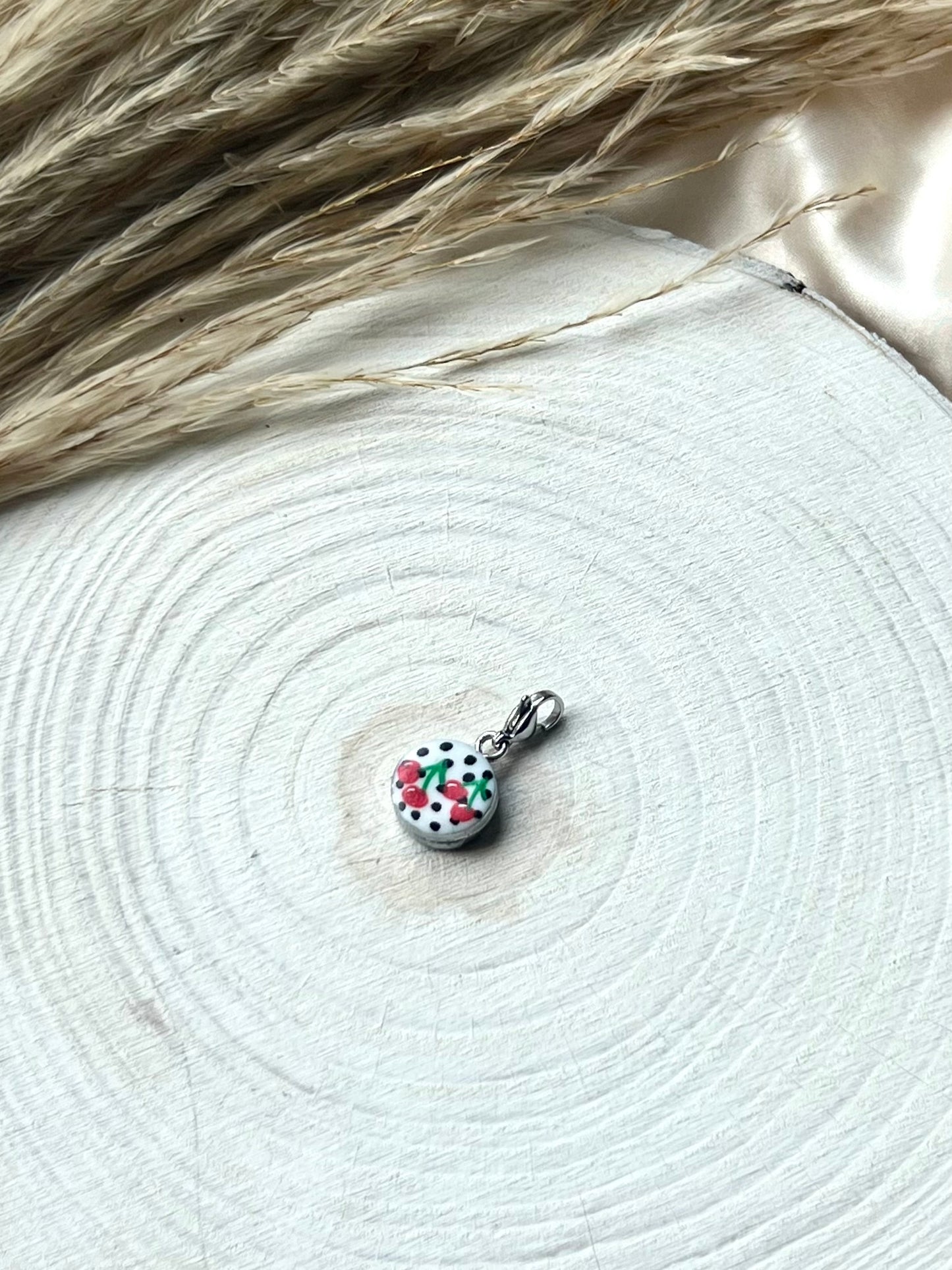 Hand painted charms - Silver sides