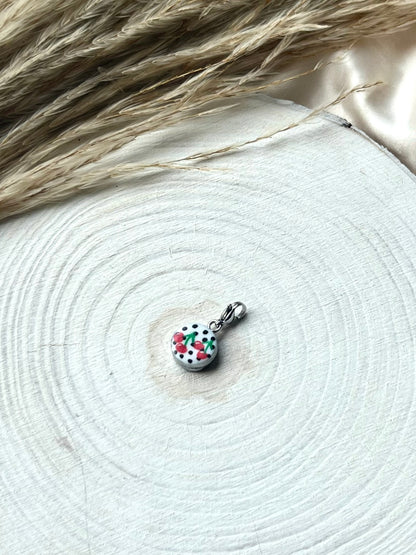 Hand painted charms - Silver sides