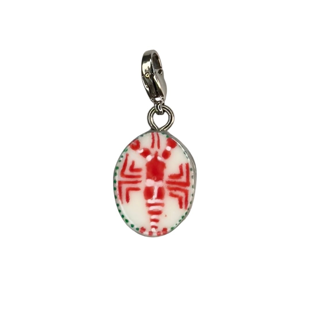 Hand painted charms - Silver sides