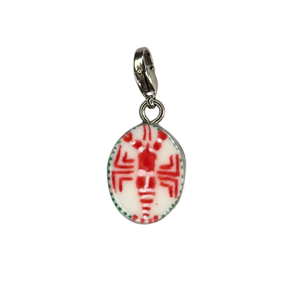 Hand painted charms - Silver sides
