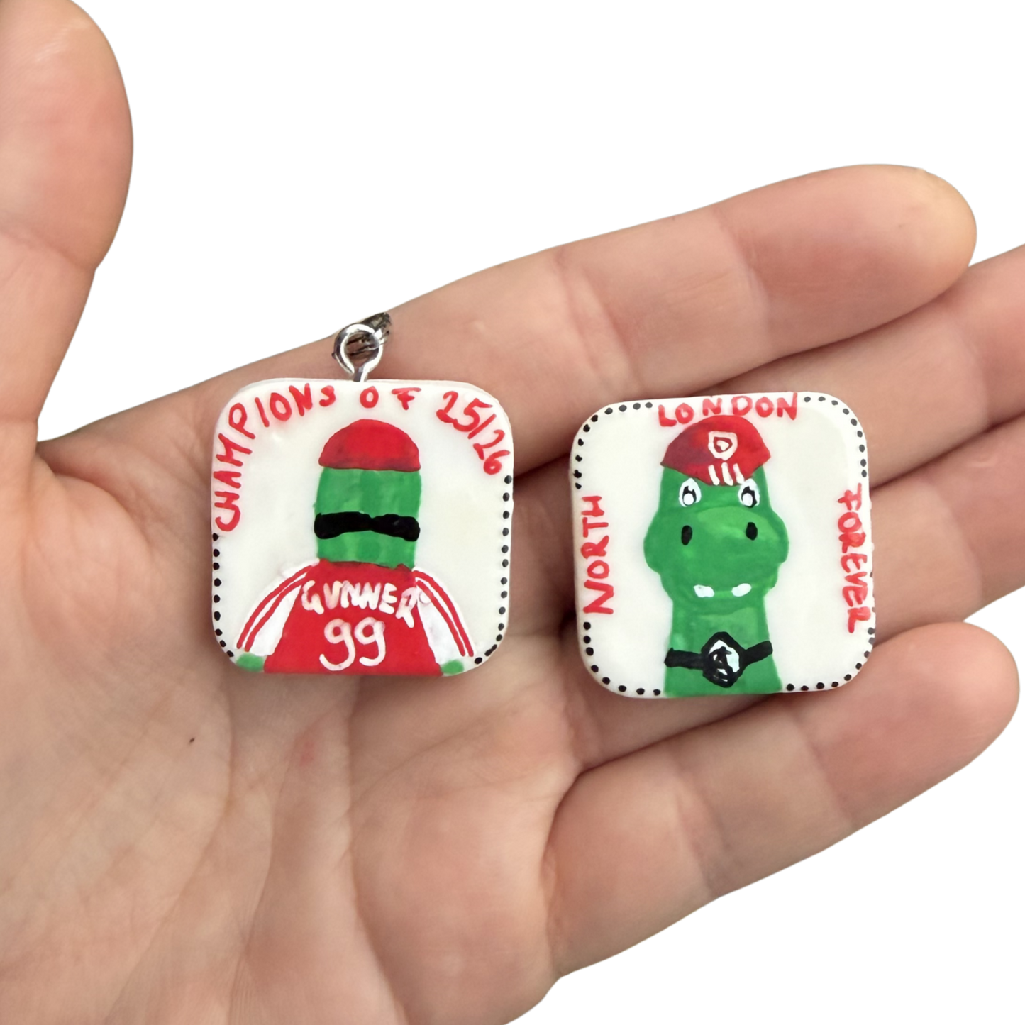 Gunnersaurus - AFC Premier league  Champions of 25/26 key chain / bag charm