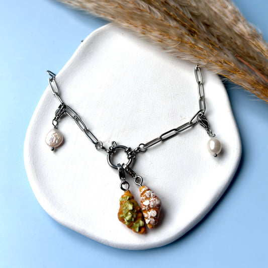 NEW - "Croissants lover" Necklace - Stainless steel