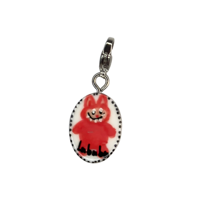 Hand painted charms - Silver sides