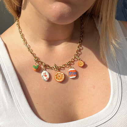 “Orange Apperitivo” 18k gold plated necklace