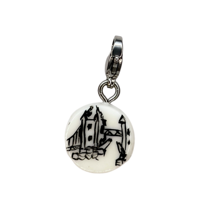 Hand painted charms - Silver sides