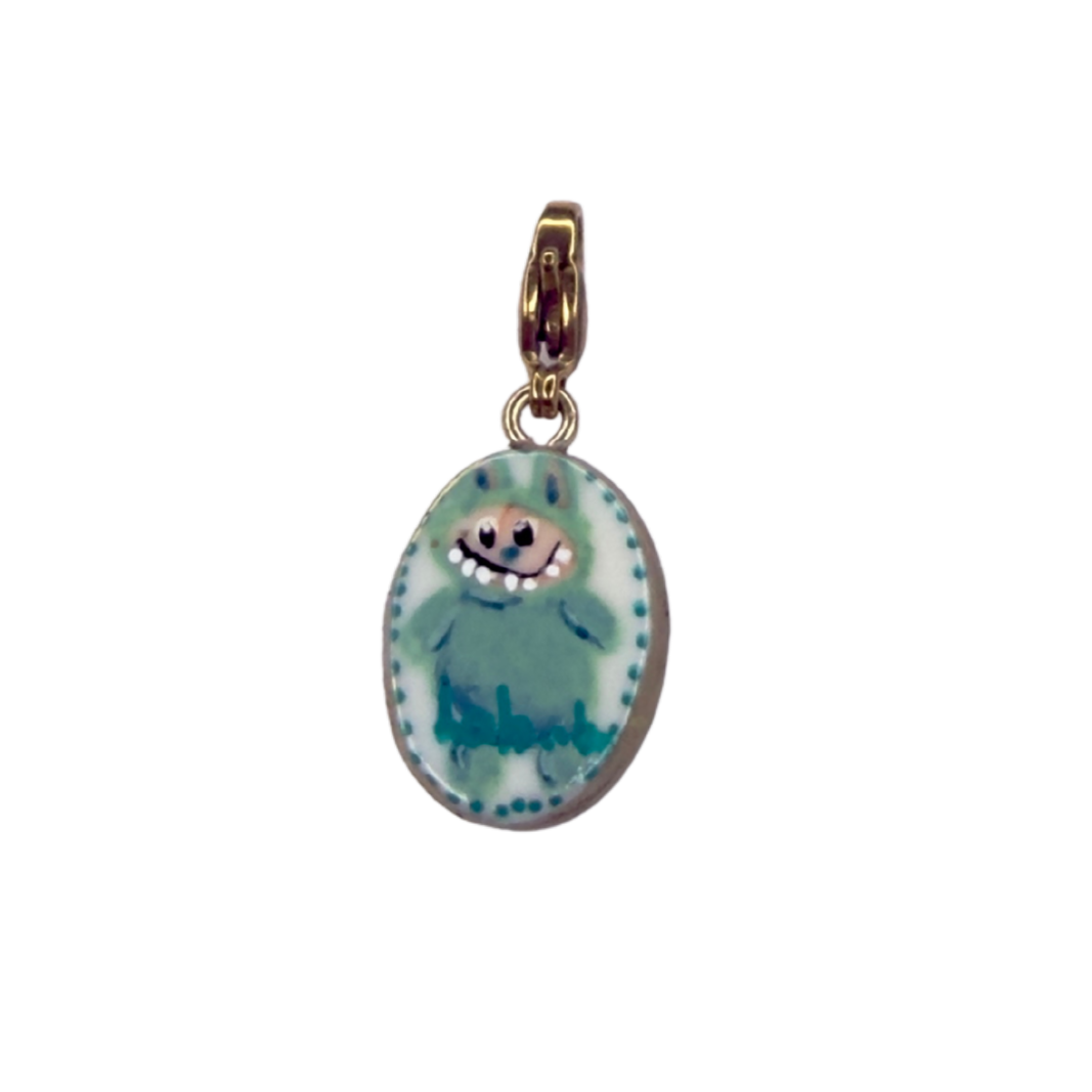 Hand painted charms - Golden sides
