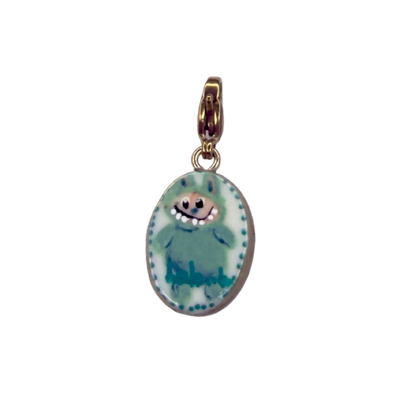 Hand painted charms - Golden sides