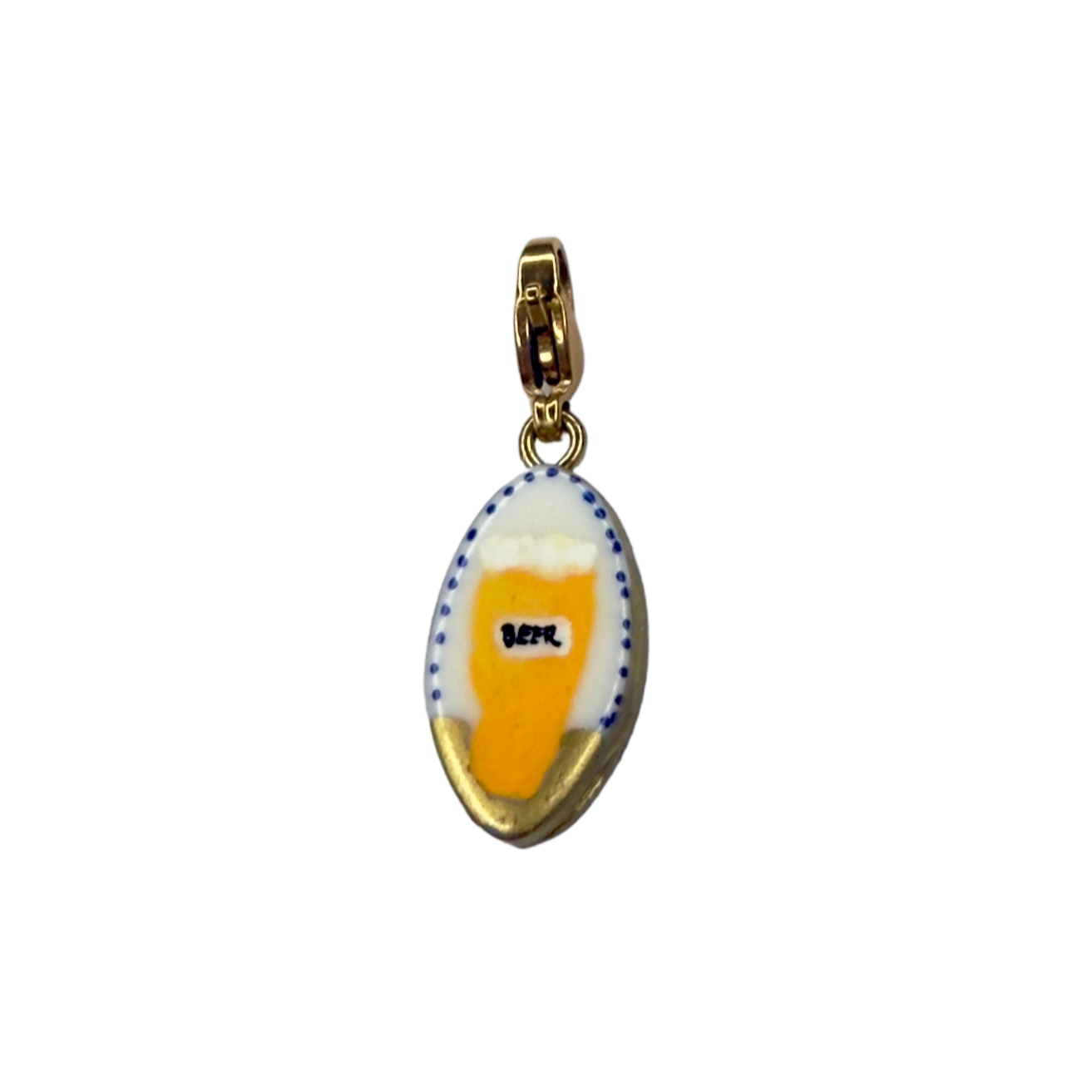 Hand painted charms - Golden sides