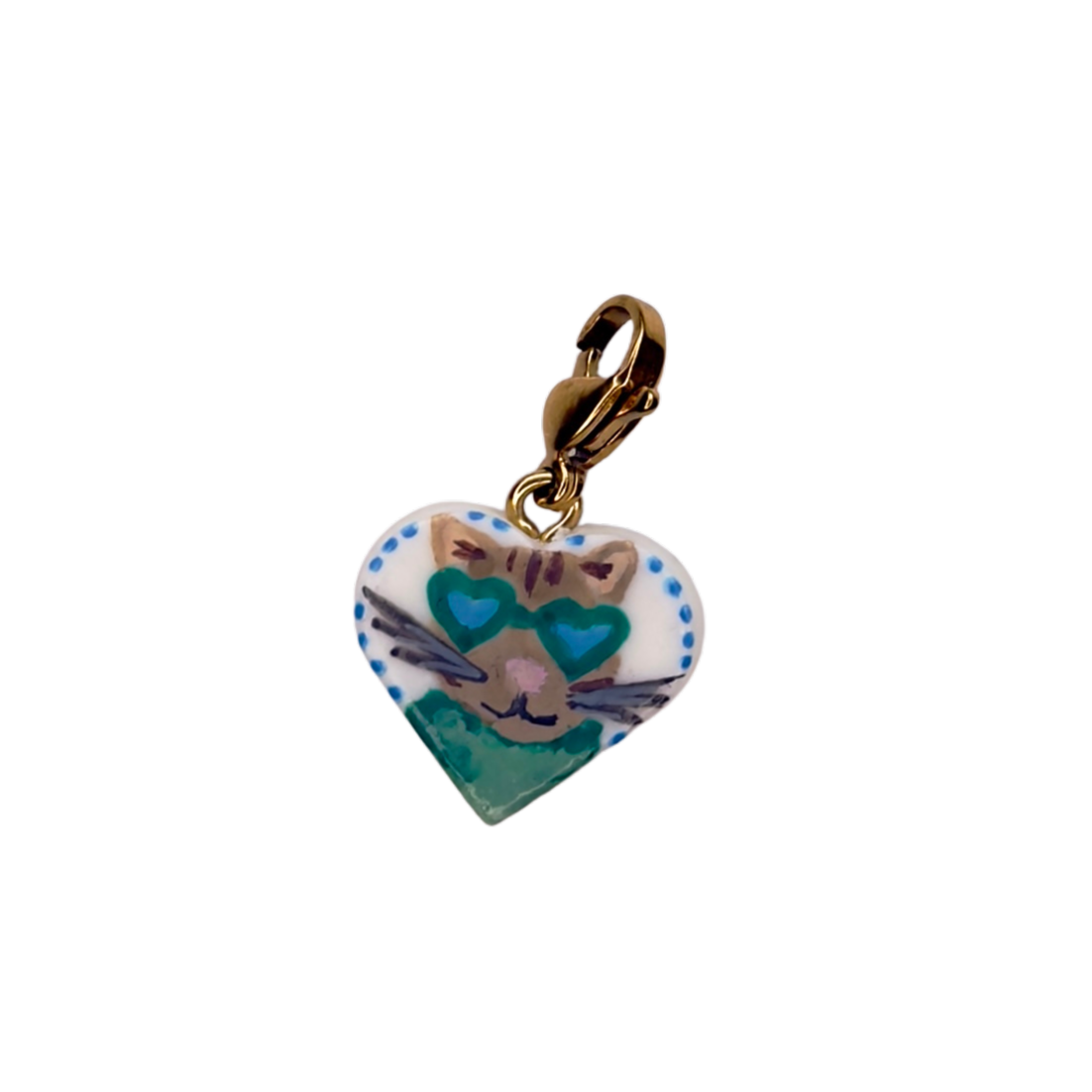 Hand painted charms - Golden sides