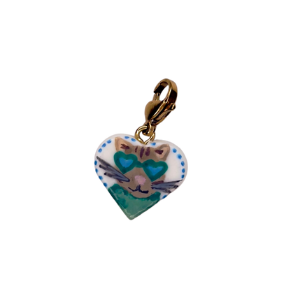 Hand painted charms - Golden sides