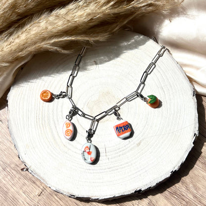“Apperitivo” charm necklace - stainless steel