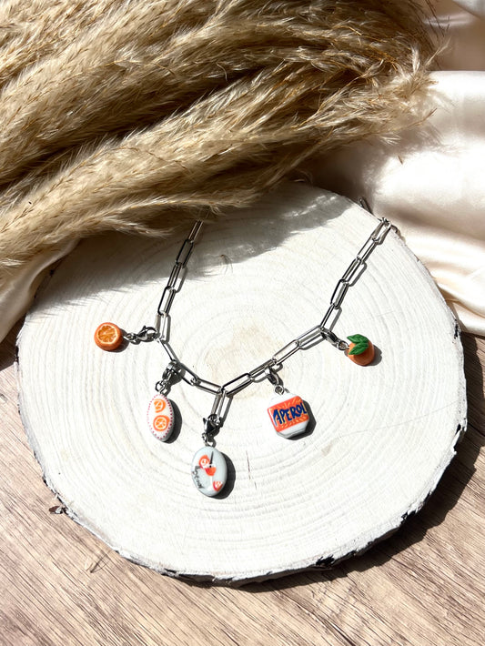 “Apperitivo” charm necklace - stainless steel