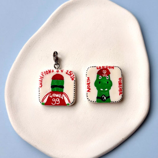 Gunnersaurus - AFC Premier league  Champions of 25/26 key chain / bag charm
