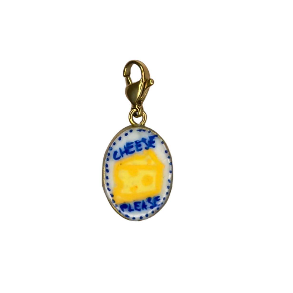 Hand painted charms - Golden sides