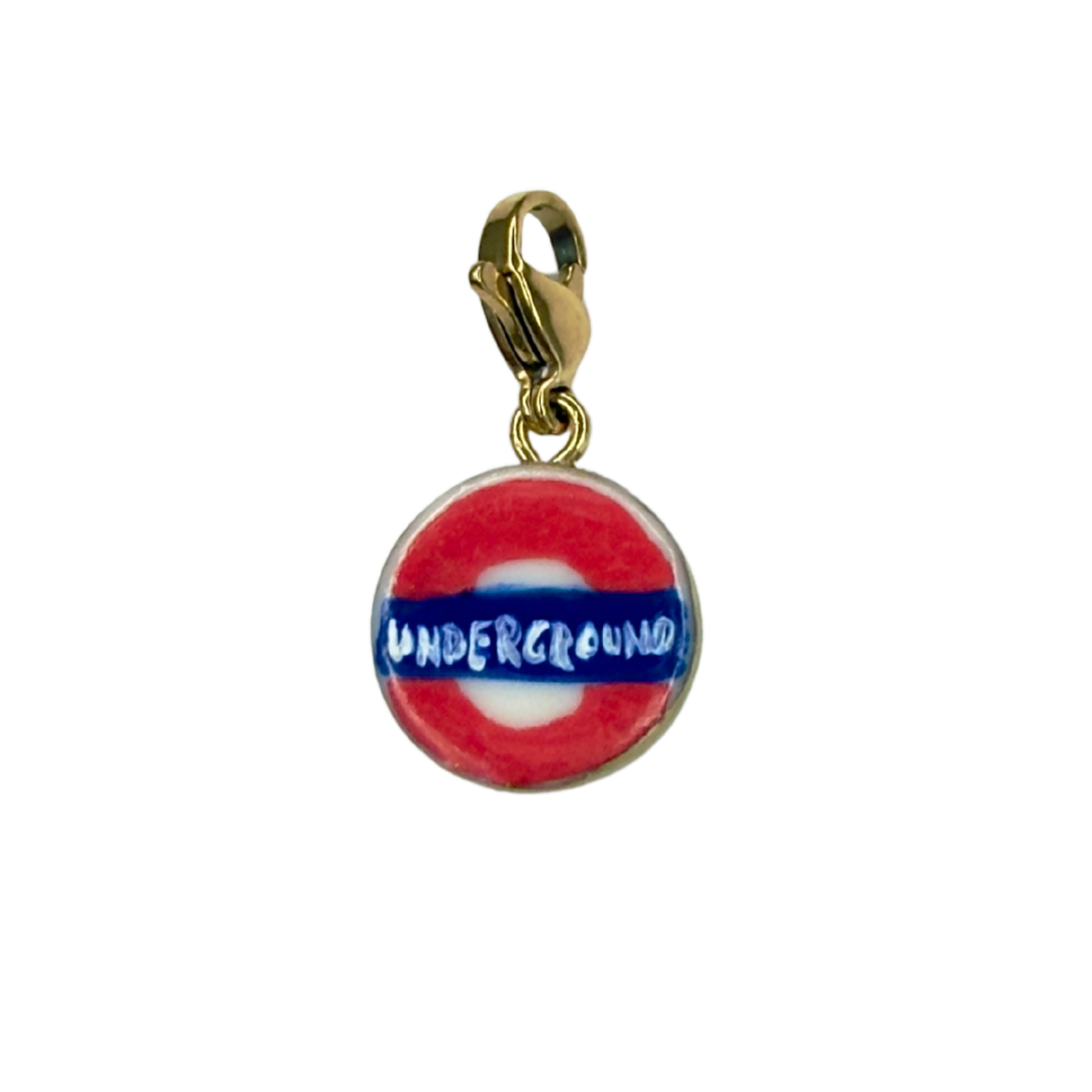 Hand painted charms - Golden sides