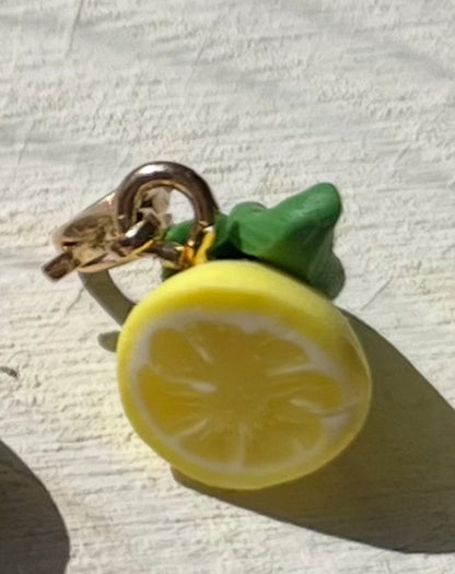 Small charm - fruits/veg etc. ( gold attachments)