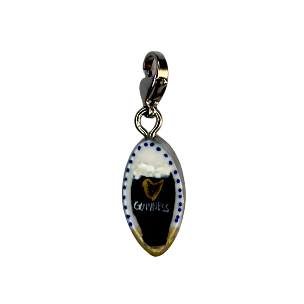 Hand painted charms - Silver sides