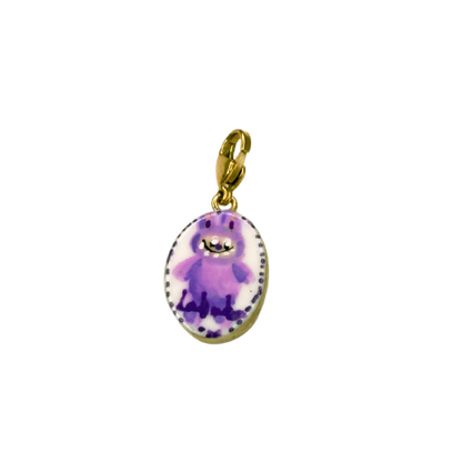 Hand painted charms - Golden sides