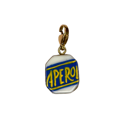 Hand painted charms - Golden sides