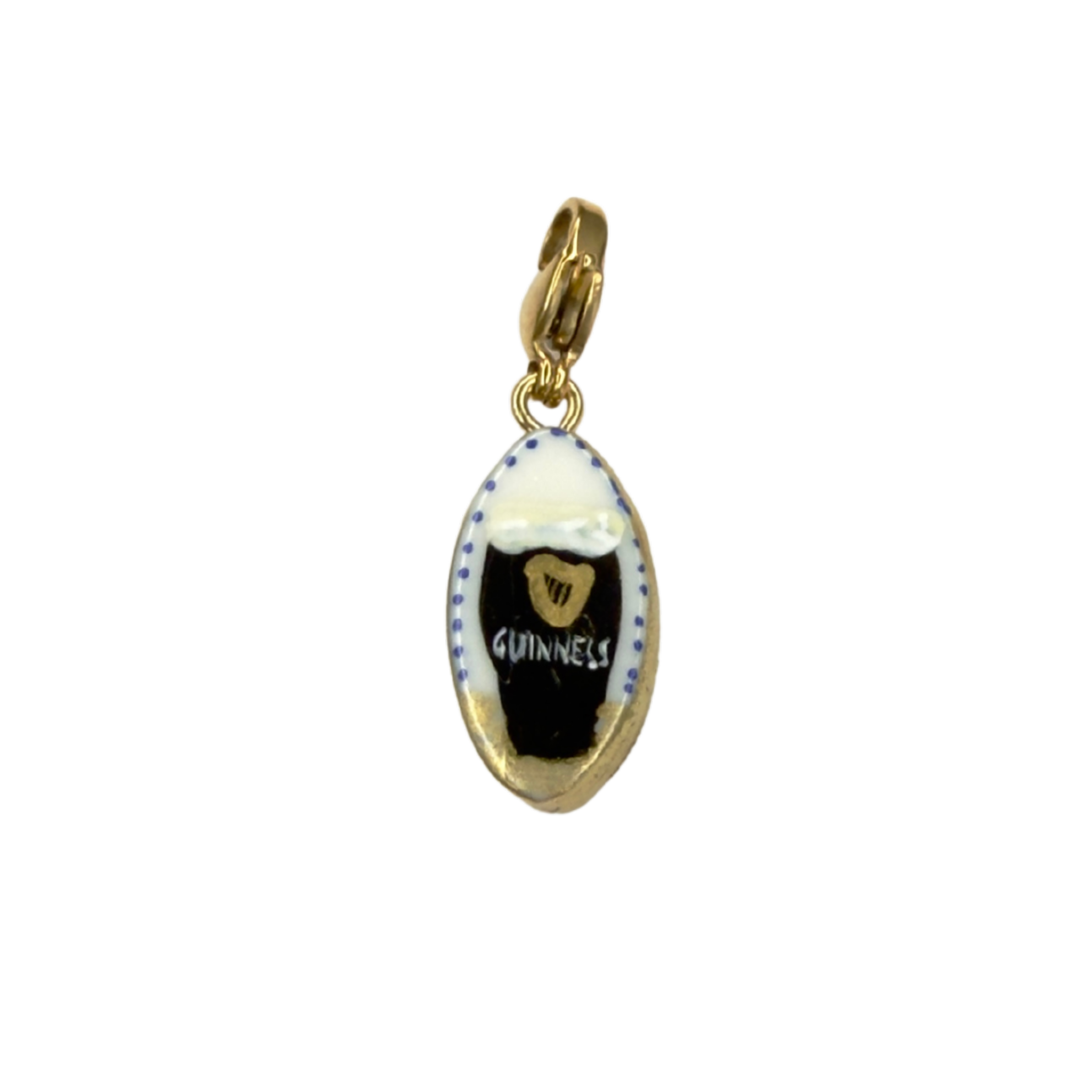 Hand painted charms - Golden sides