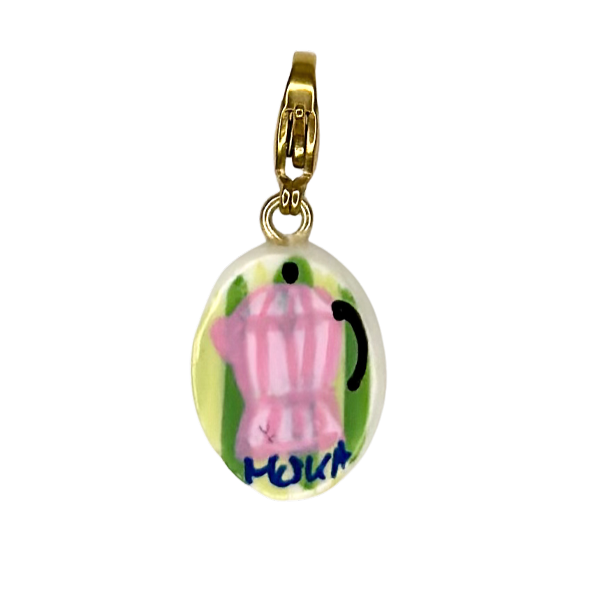 NEW hand painted Summer charms (18k gold attachments)