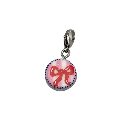Hand painted charms - Silver sides