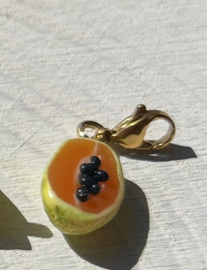 Small charm - fruits/veg etc. ( gold attachments)