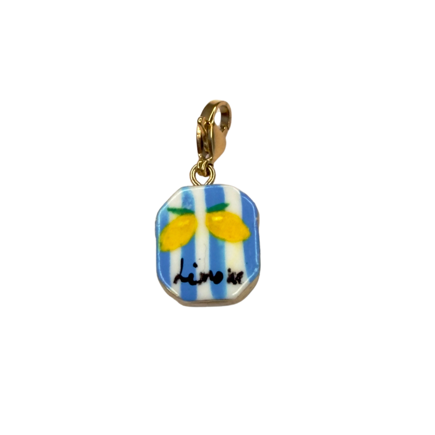 Hand painted charms - Golden sides