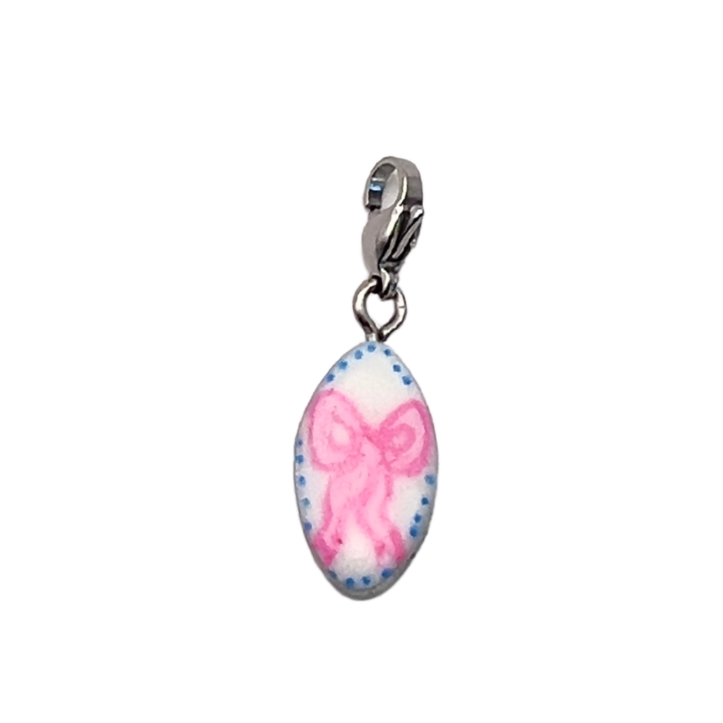 Hand painted charms - Silver sides