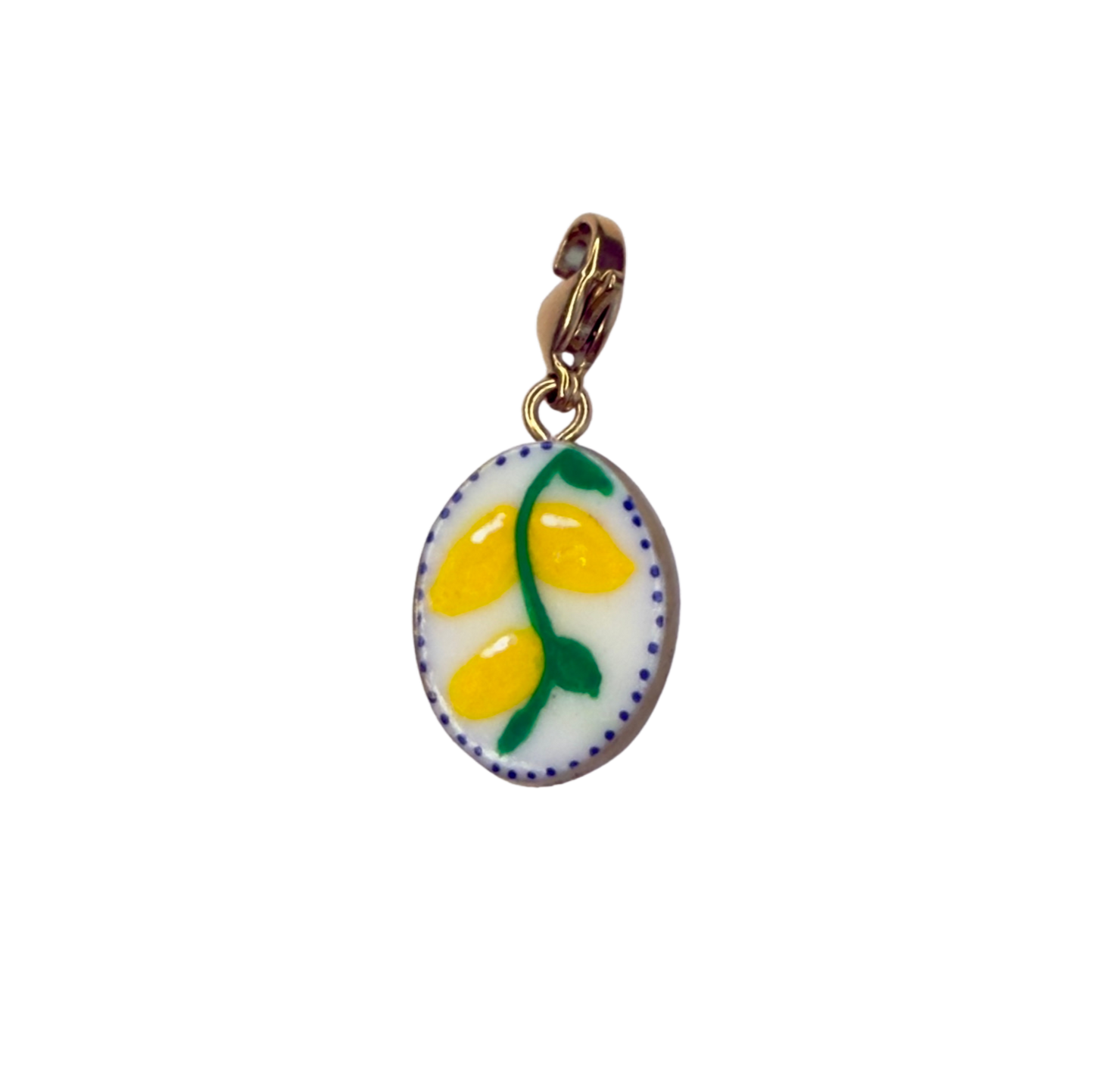 Hand painted charms - Golden sides