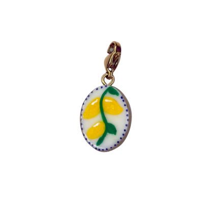 Hand painted charms - Golden sides