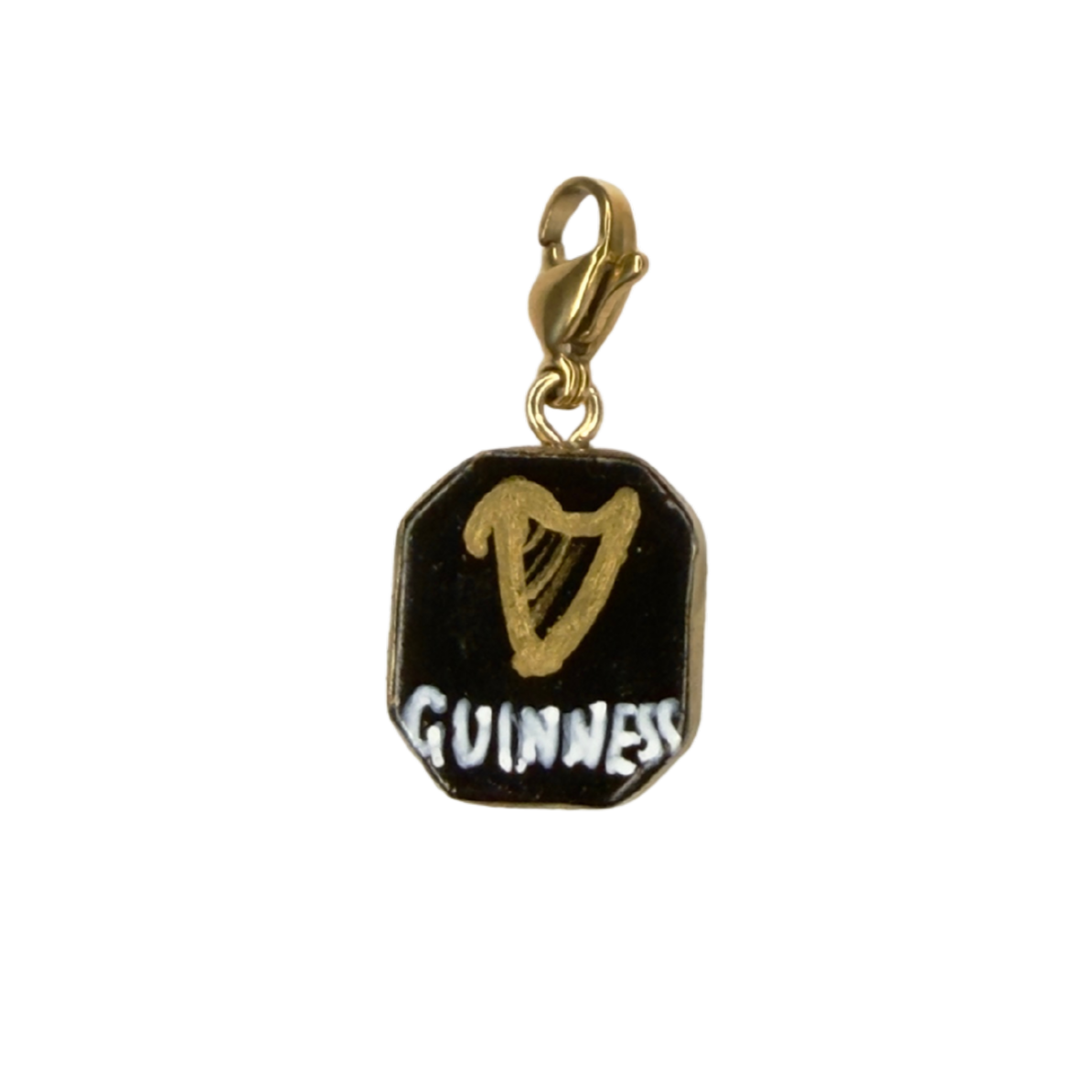 Hand painted charms - Golden sides
