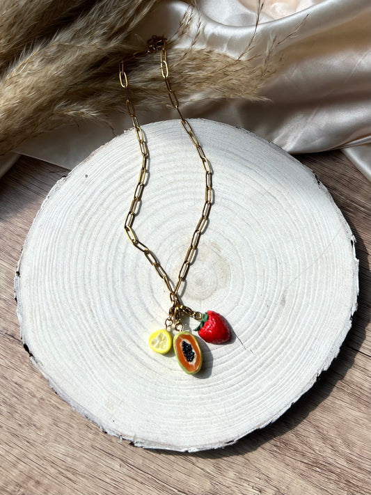 Summer mix trio - charm necklace