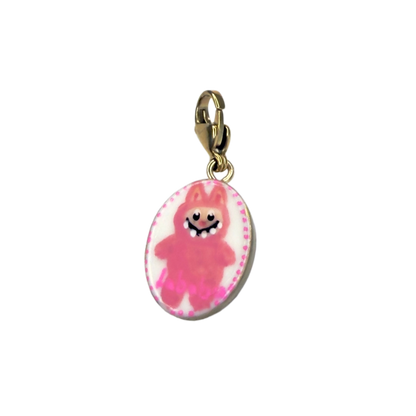 Hand painted charms - Golden sides