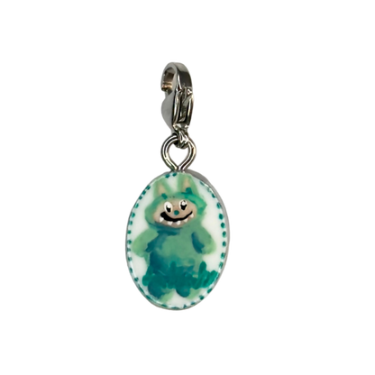 Hand painted charms - Silver sides
