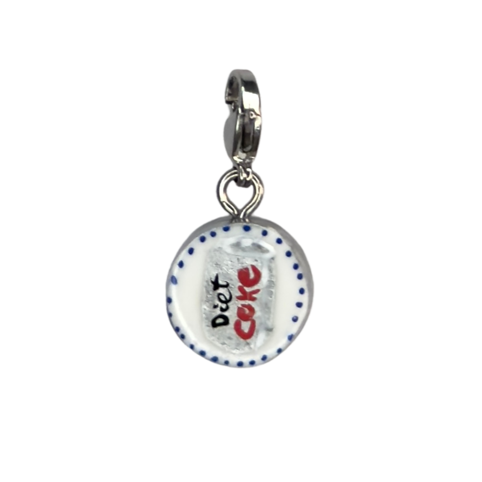 Hand painted charms - Silver sides