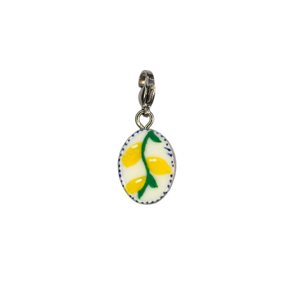 Hand painted charms - Silver sides