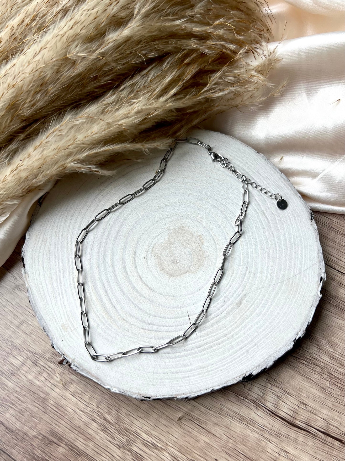 Necklace - paper clip -Stainless steel