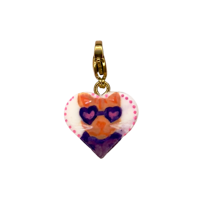 Hand painted charms - Golden sides
