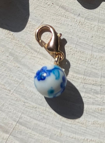 18k gold plated charms and pearls