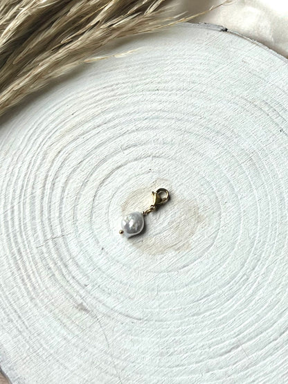 18k gold plated charms and pearls