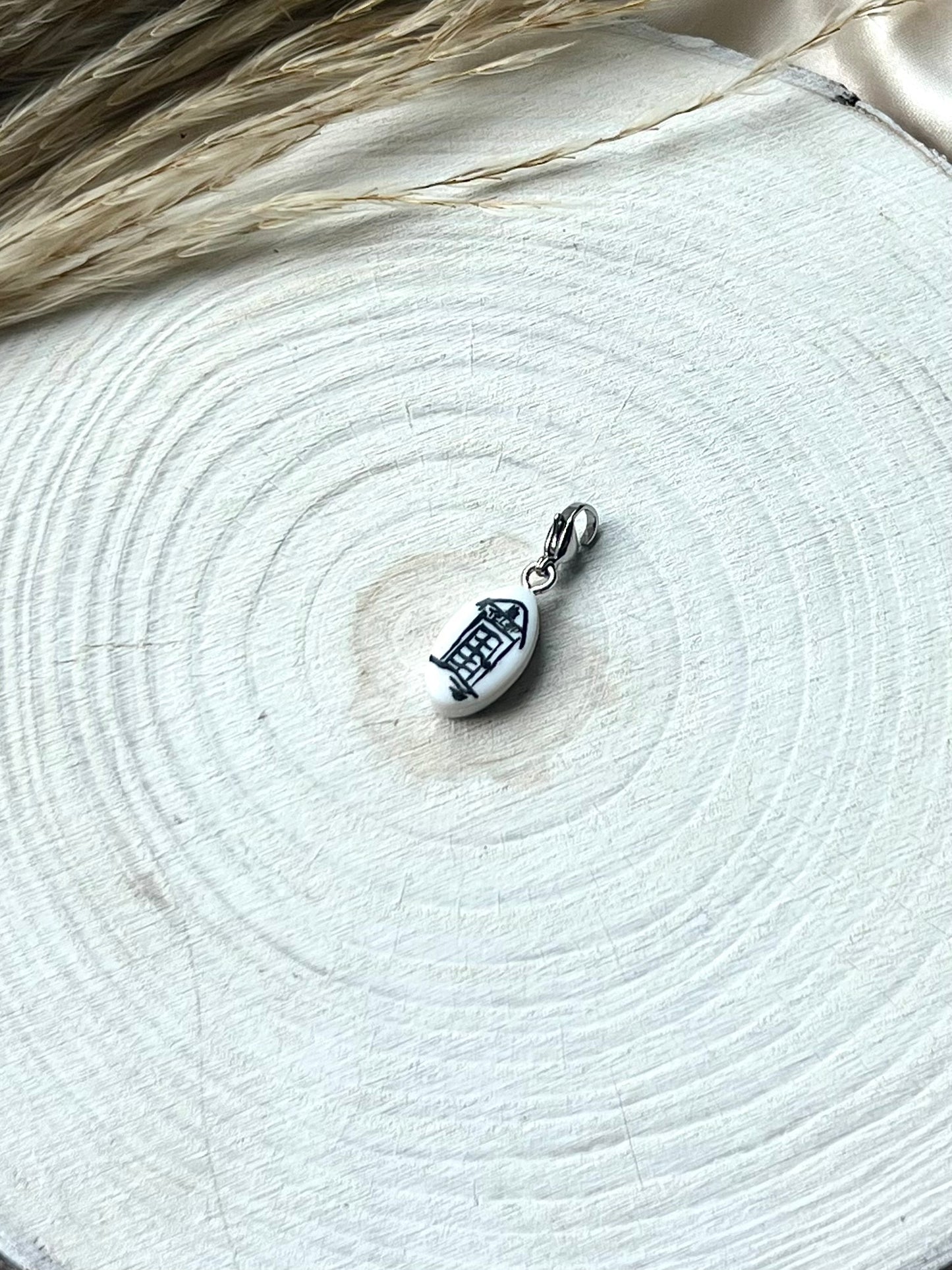 Hand painted charms - Silver sides