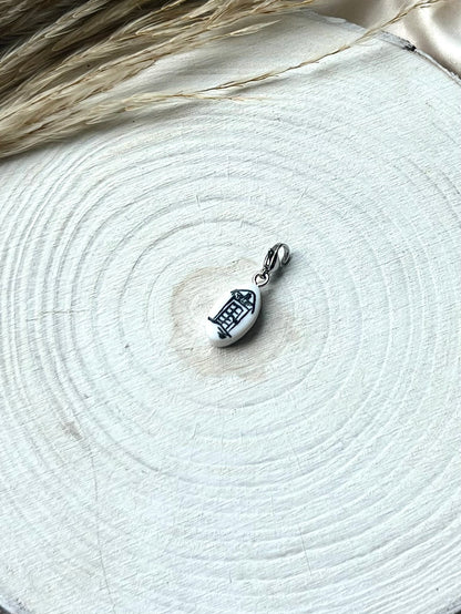 Hand painted charms - Silver sides
