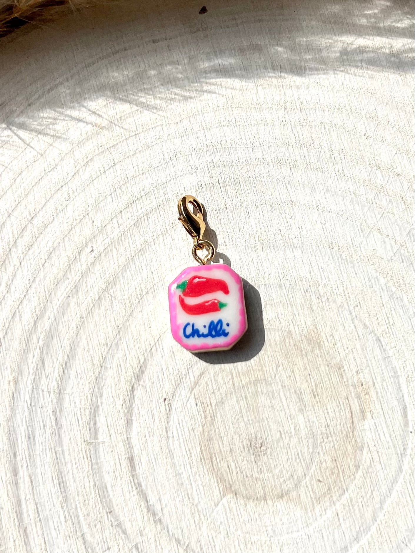 Hand painted charms - Golden sides