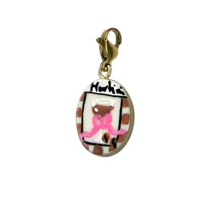 Hand painted charms - Golden sides