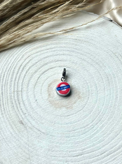 Hand painted charms - Silver sides