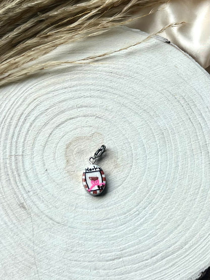 Hand painted charms - Silver sides