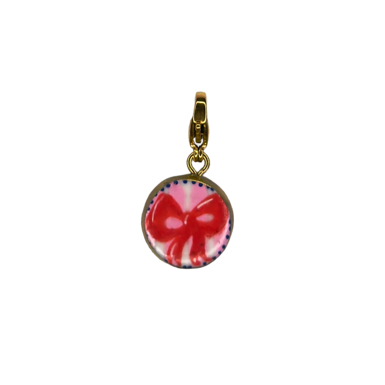 Hand painted charms - Golden sides