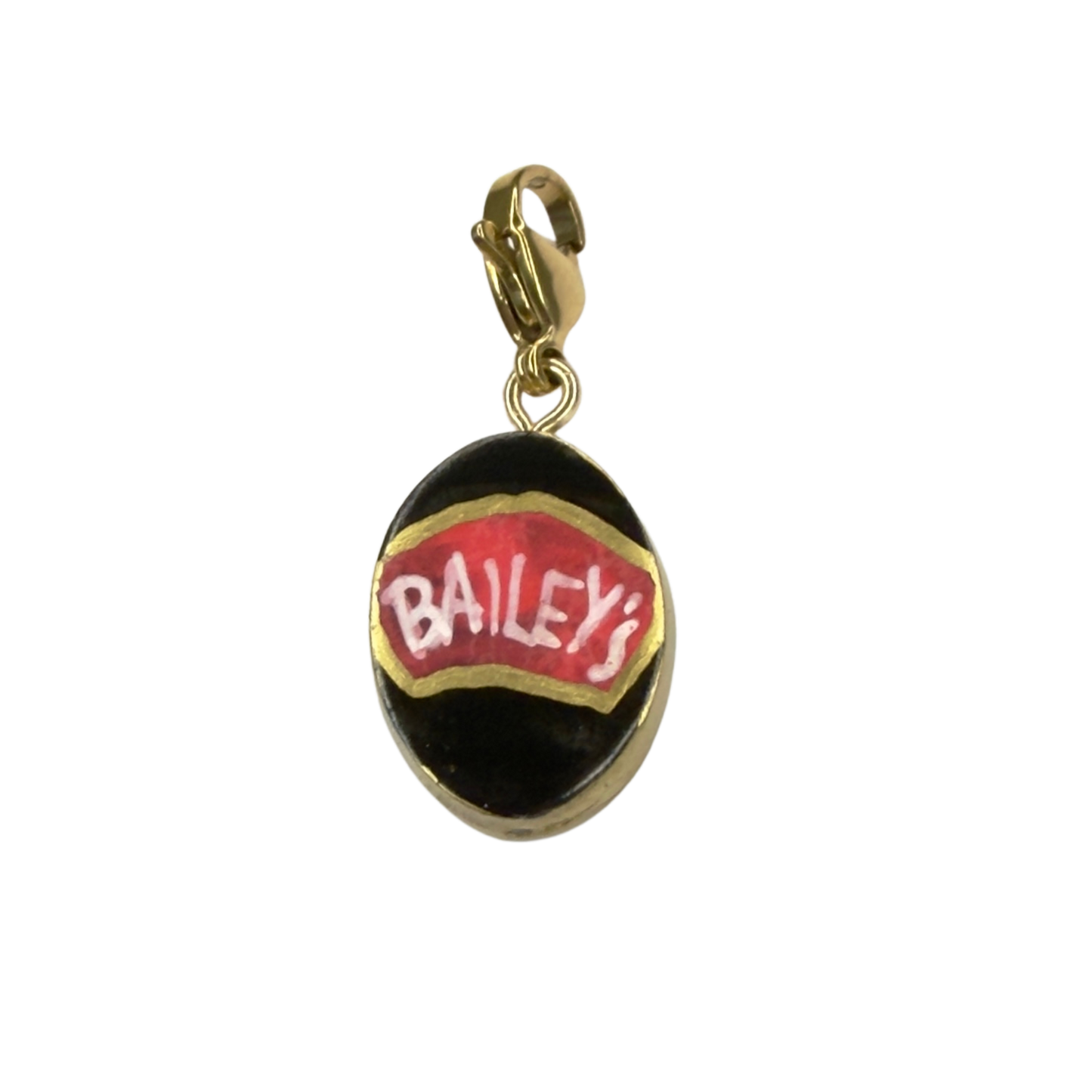 Hand painted charms - Golden sides